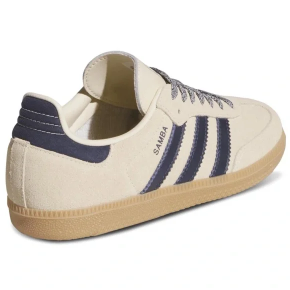 Adidas Originals Samba Kids’ Warm Vanilla/Night Indigo Gum (GS) Sneaker—K2 - Picture 5 of 14